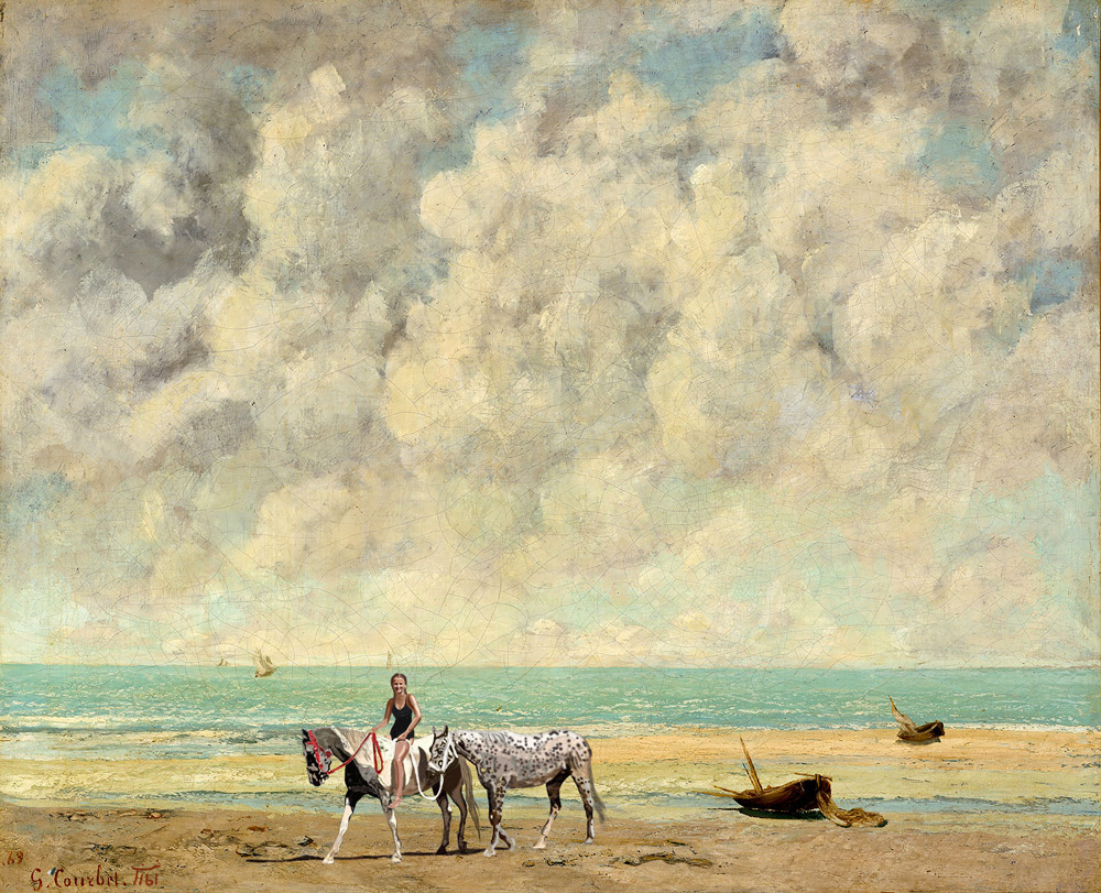 Gustav Colbert, The Calm Sea with Horses by Tibi.