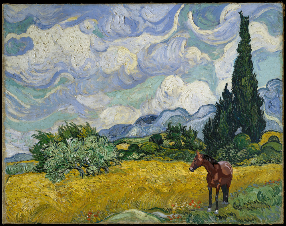Van Gogh, Field with Tibi's Horse.