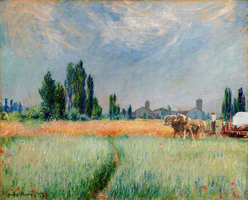 Claude Monet, the Wheat Amish Field in Pennsylvania.