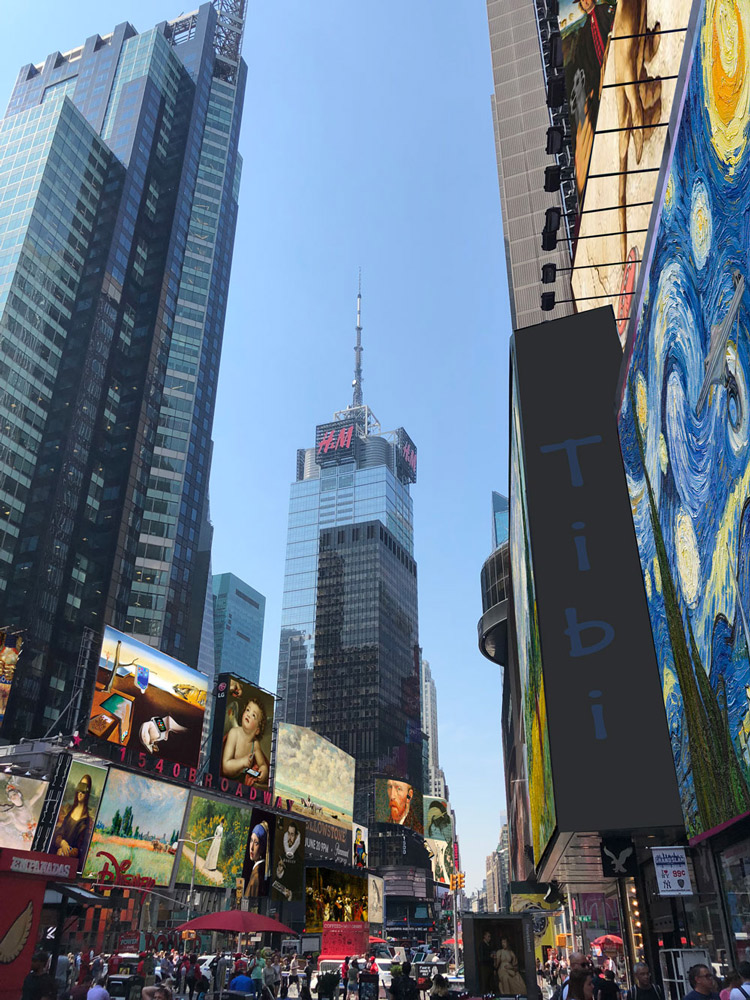 Time Square with Tibi's Art