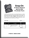 SNAP-ON PRE ORDER FORM