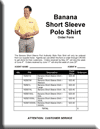 BANANA POLO SHIRT ORDER FORM