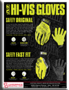 MECHANIX WEAR HI-VIS GLOVES